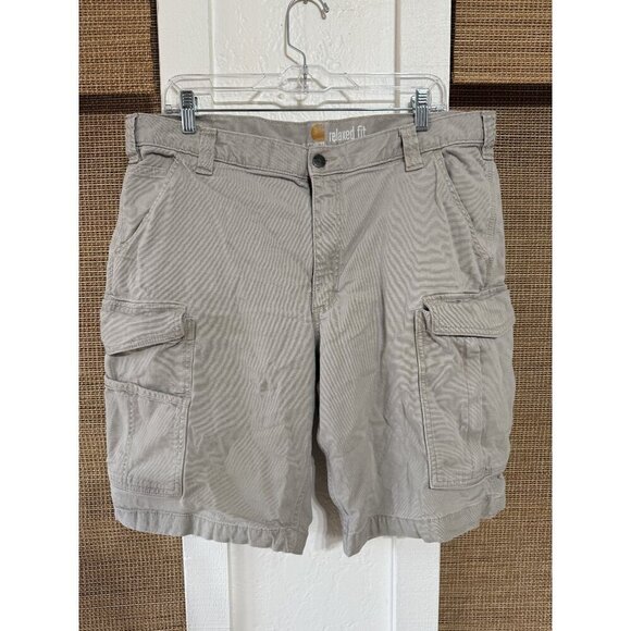Carhartt Men's Relaxed Fit Cargo Workwear Shorts Size 38 Khaki - Picture 1 of 7